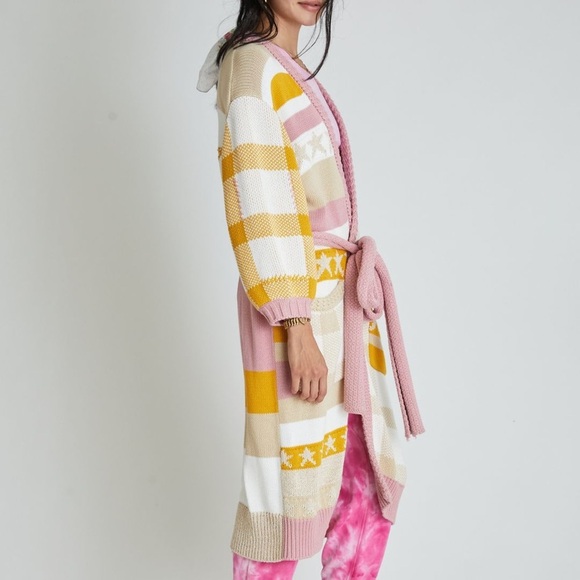 NEW Love Shack Fancy belted Grayson cardigan Duster Desert Sunset XS/S - Picture 4 of 16